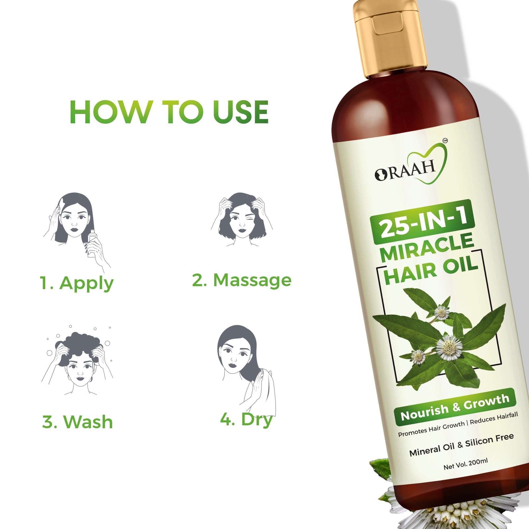 Oraah hair oil for hair regrowth & hair fall control | onion hair oil benefits