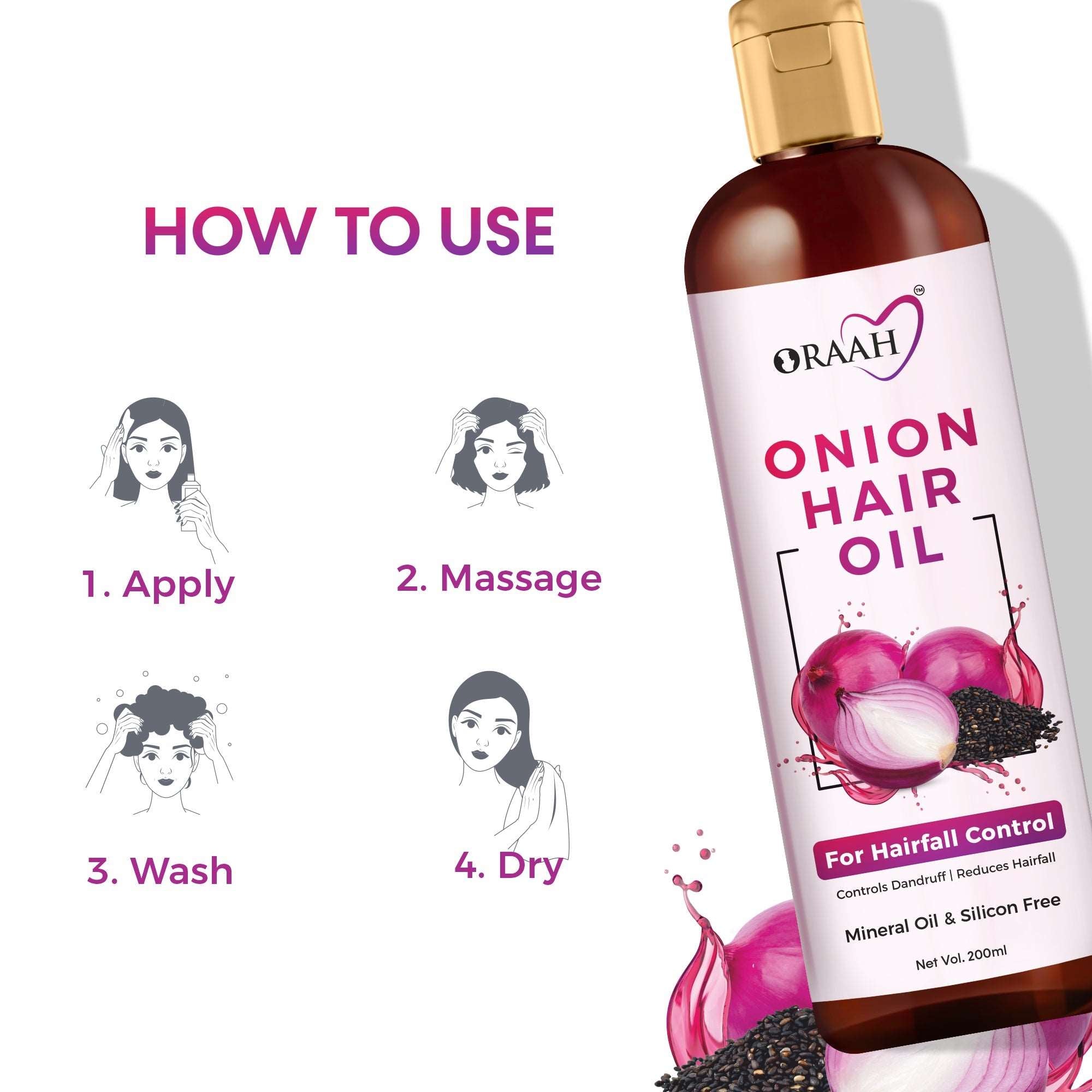 red onion natural hair oil for Hair Control