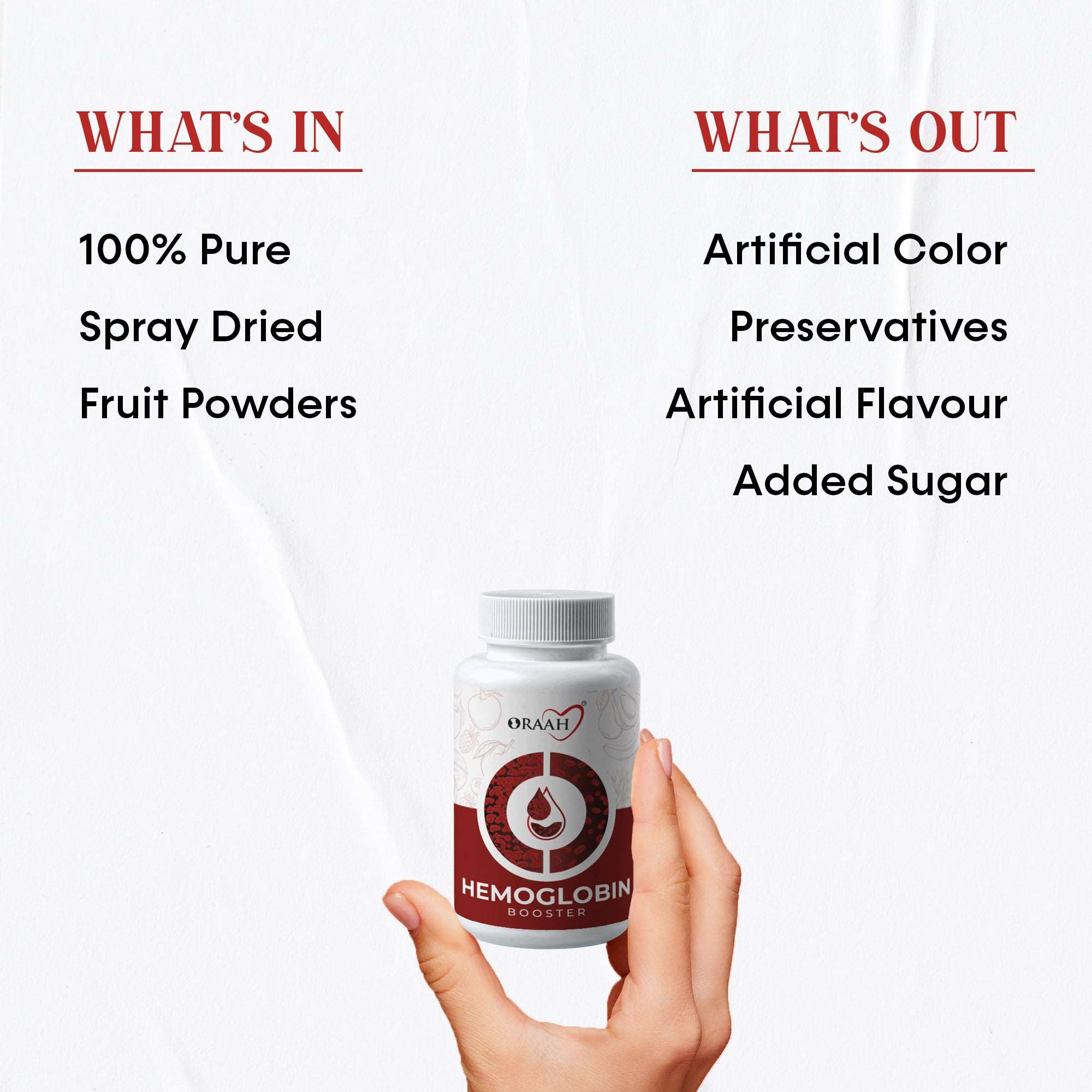 100% pore Hemoglobin Powder | No Added Preservatives & Sugar